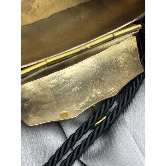 Vtg Exart Handmade Signed Handbag Metal Cabochon Stone Shoulder Purse - Picture 5 of 5